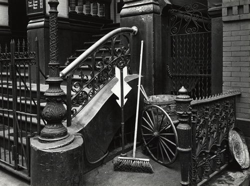Stairway with Broom, New York, NY - Photograph by Brett Weston