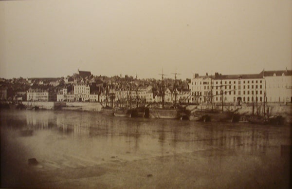 Edouard-Denis Baldus Black and White Photograph - Vue du Port de Boulonge