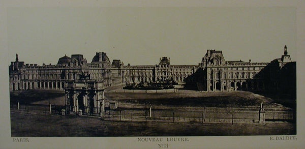 Edouard-Denis Baldus Black and White Photograph - Paris - Nouveau Louvre