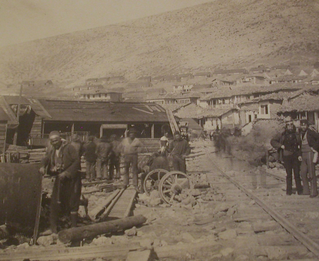 Roger Fenton Black and White Photograph - The Railway Yard, Balaklava