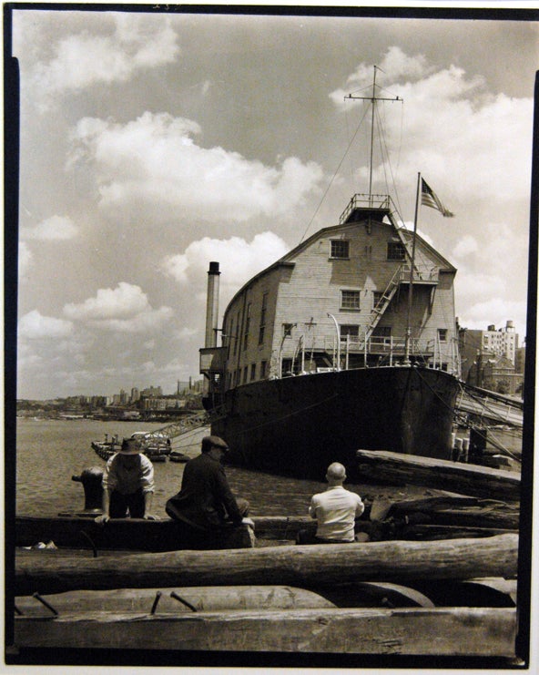 Berenice Abbott Black and White Photograph - W.P.O, Illinoise &amp;amp;amp;amp;amp; Wharf