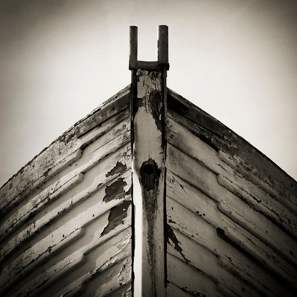 Paul Coghlin Black and White Photograph - Beached Fishing Boat II