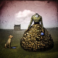 Woman with a stone skirt. 7