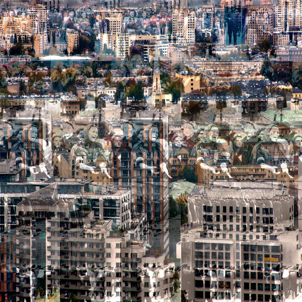 Robert Weingarten Color Photograph – Warsaw, Pentimento-Serie