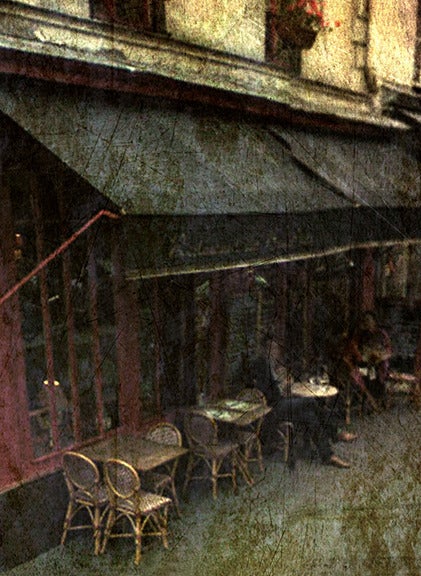 Dale Johnson Color Photograph - Sous un Auvent Noir, Paris