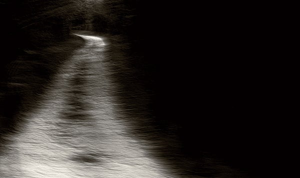 Robb Johnson Black and White Photograph - A Road Less Traveled