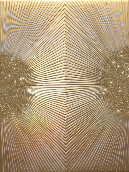 bling-gold dust, small - Mixed Media Art by Sylvia Hommert