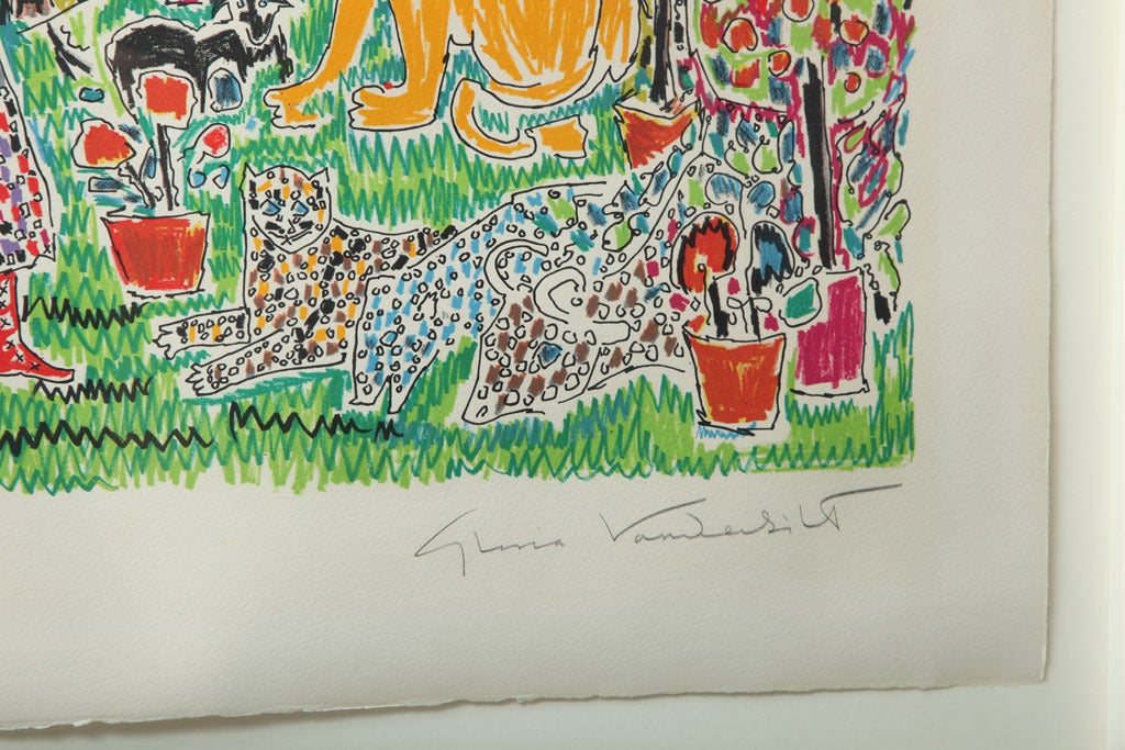 PEACEABLE KINGDOM III - Print by Gloria Vanderbilt