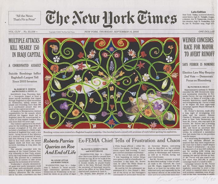 Sep. 15, 2005 (Half Page) - Print by Fred Tomaselli