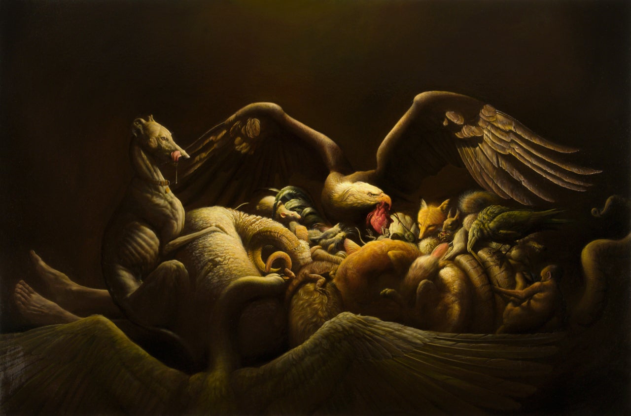 Bryan Drury Animal Painting - Feast
