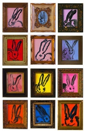 Hunt Slonem Animal Painting - Bunny paintings