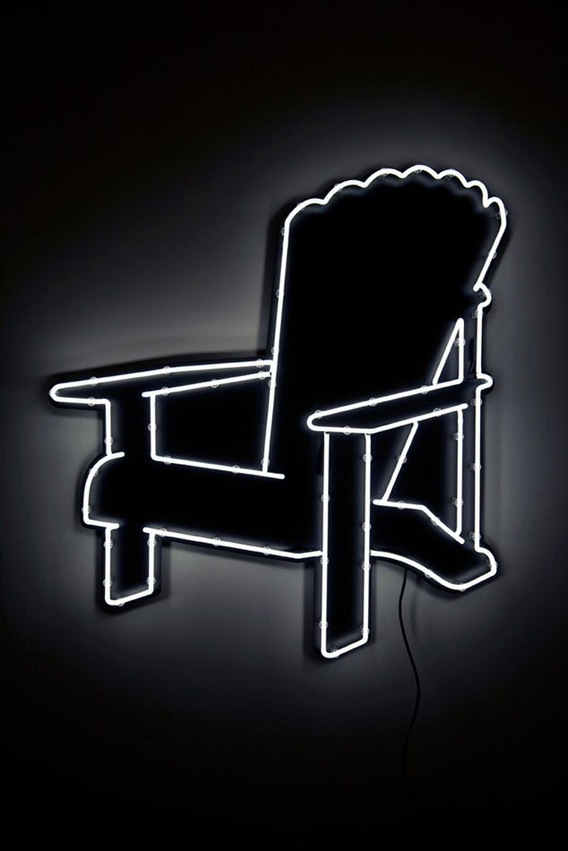 Chaise Adirondack de style rustique - Sculpture de Dan Bruce
