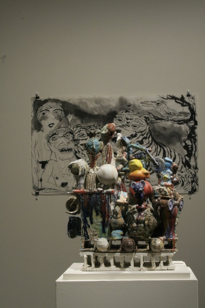 SunKoo Yuh Figurative Sculpture - Squawk