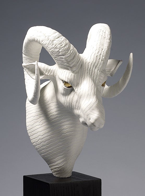Wookjae Maeng Figurative Sculpture - Adaptation 03 Big Horn Sheep
