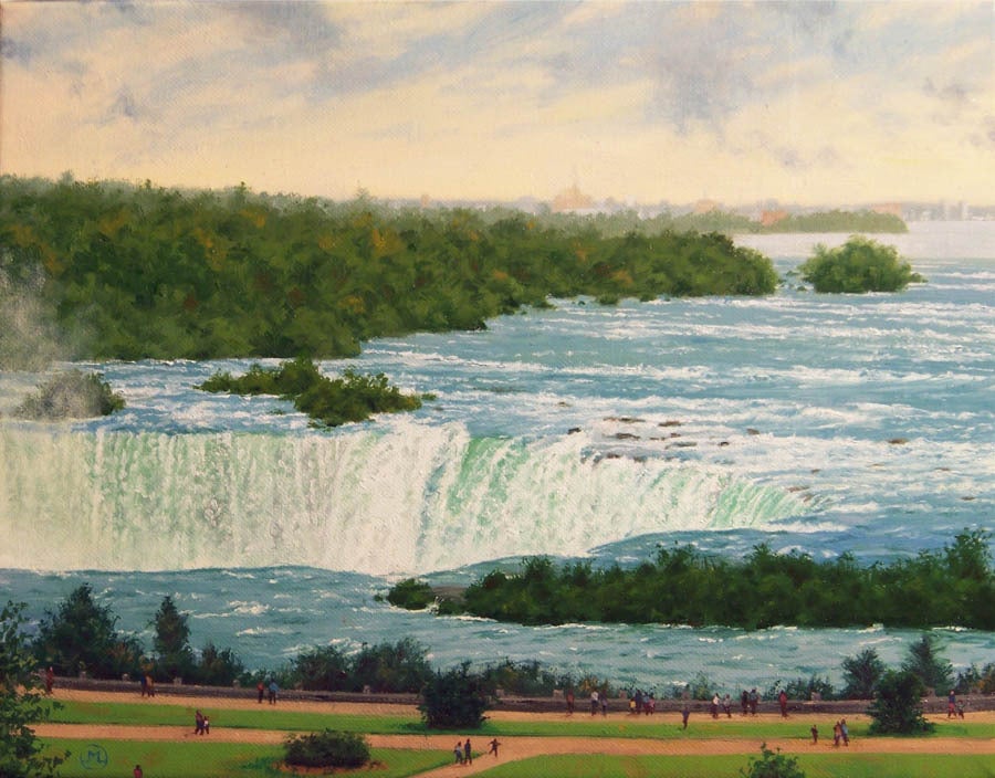 Brad Marshall Landscape Painting - Niagara on High