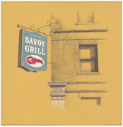 Savoy Hotel and Savoy Grill - Art by Glen Hansen