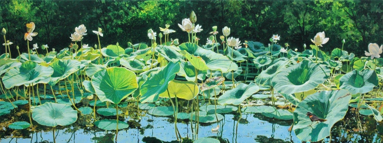 James Winn Landscape Painting - Lotus Pond No. 3