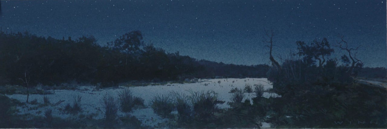 James Winn Landscape Painting - Sketch for Moonlight