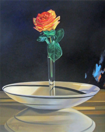 Patrick Gordon Still-Life Painting - Rose/Bowl