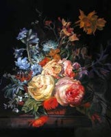 Vertaad Klein Nam Stilleven Met Bloemen (Translated Rose Still Life)