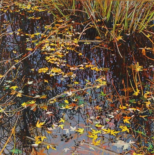 Floating Leaves 6 Swirling Pattern - Painting by Jeffrey Vaughn