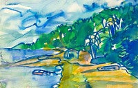 Untitled (Beach Scene with Boat)