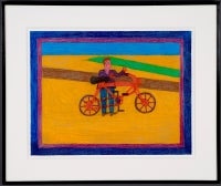Eddie Arning - Man with Bicycle Man with Bicycle
