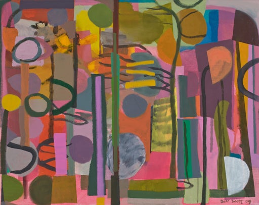 Bill Scott (b.1956) Abstract Painting - Flowers and Weeds