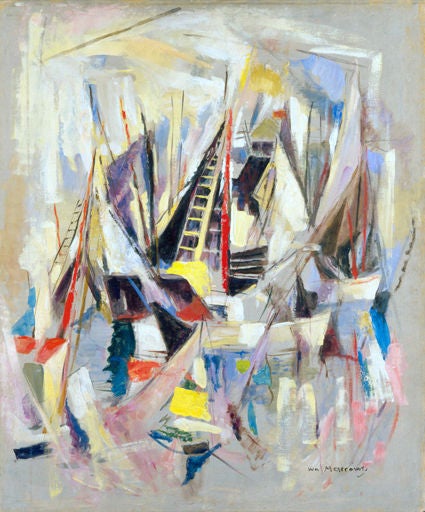 White Sails - Painting by William Meyerowitz