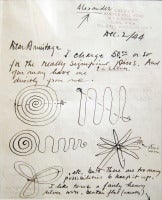 Letter to Kenneth Armitage with 6 drawings for jewelry