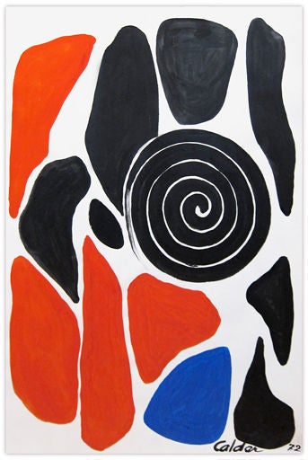 Signed and dated lower right: "Calder 72"