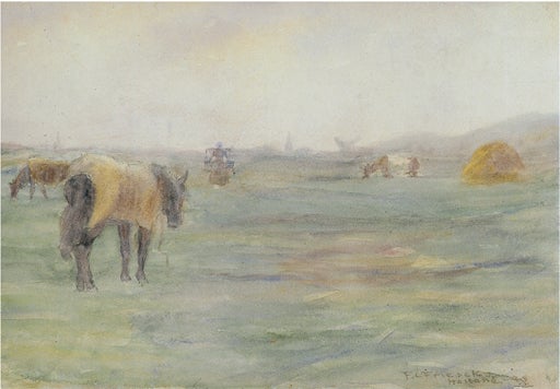 Horse in Field (Holland) - Art by Frederick Carl Frieseke