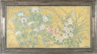 Decorative Incised Panel (White and Pink Roses)