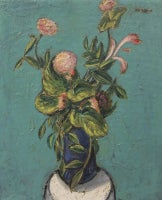 Vase mit Blumenmuster