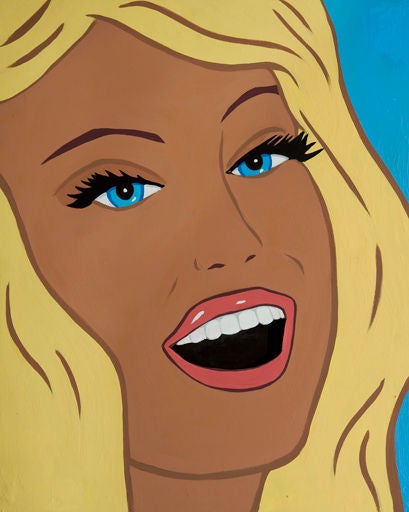 Smiling Blond - Painting by Marjorie Strider