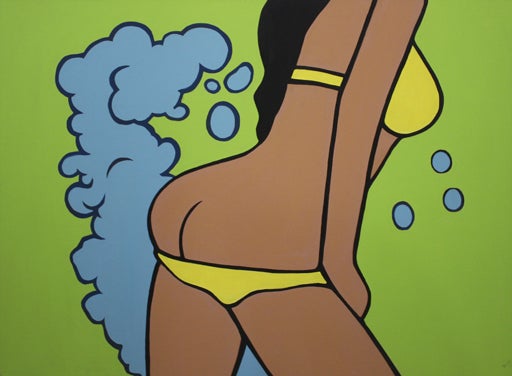 Itty Bitty Bikini - Painting by Marjorie Strider