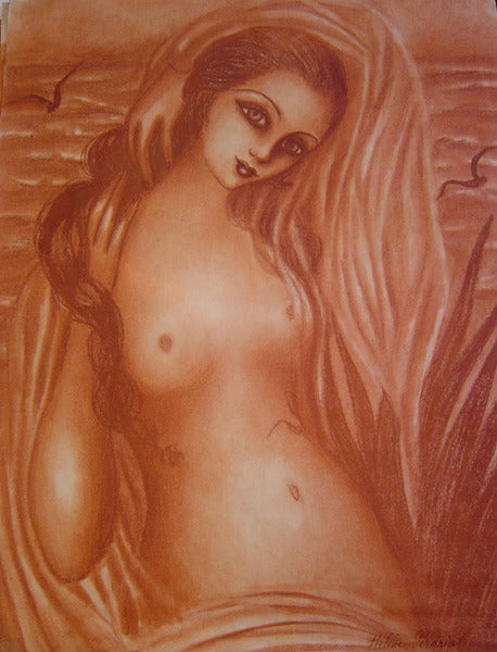 Hélène Marie Marguerite Perdriat Nude Painting - Femme de la Mer