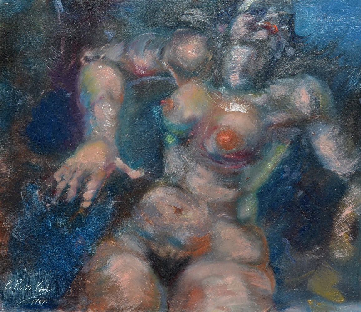 E. Ross Vistot Figurative Painting – Moderner moderner Nackter