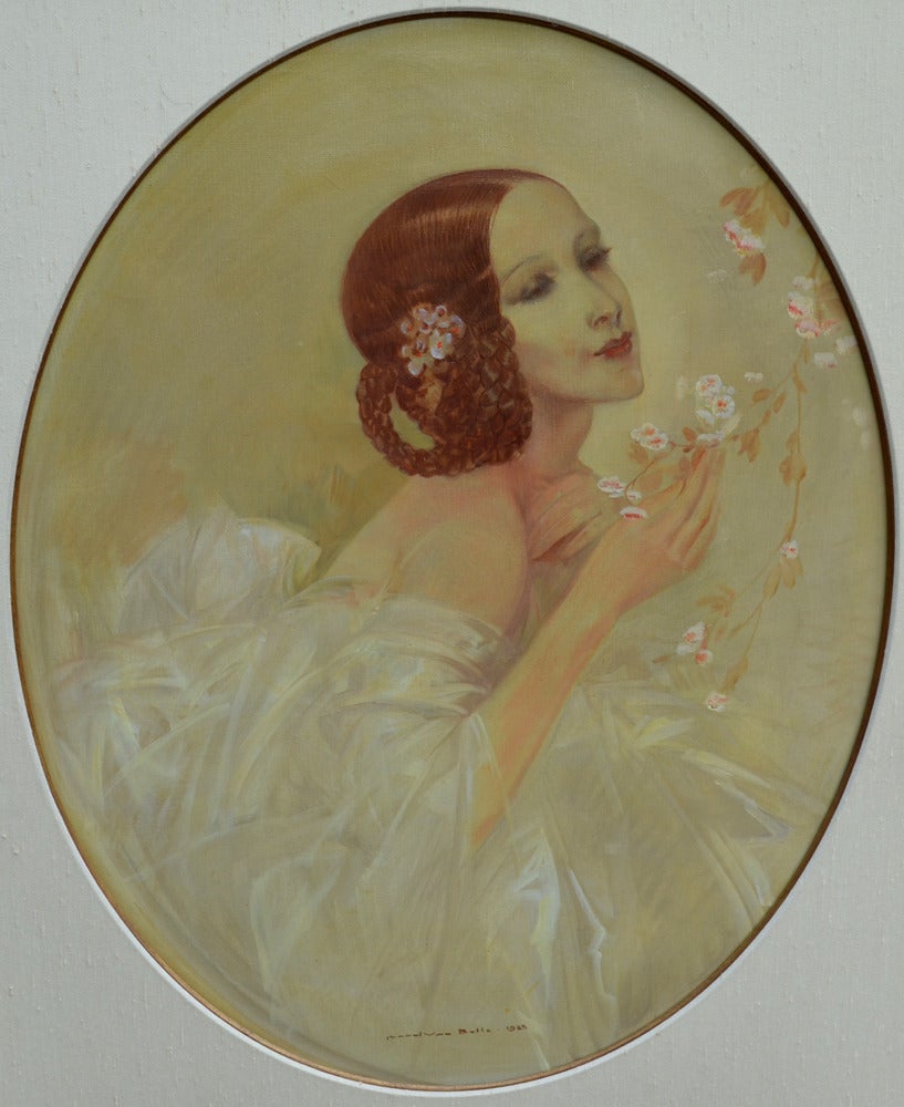Karel VonBelle Figurative Painting - Art Nouveau, Fleurs