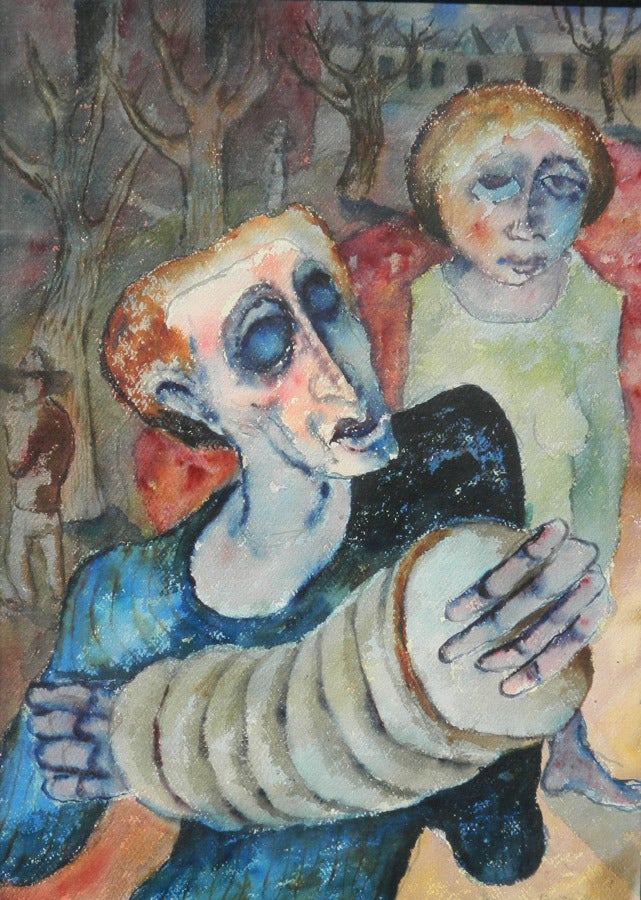 Byron Randall Figurative Painting - The Accordionist