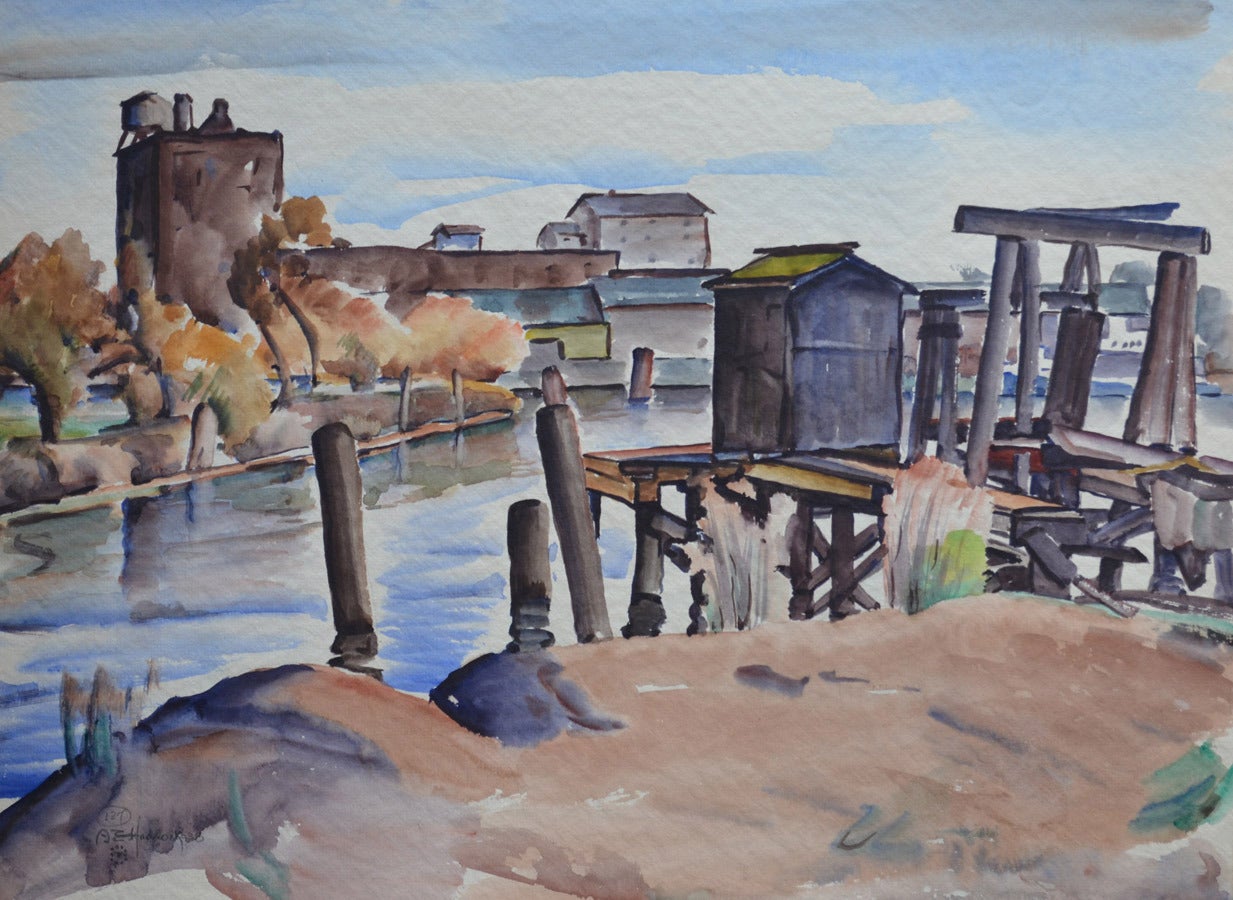 Arthur Earl Haddock Landscape Painting - Abandoned Pier