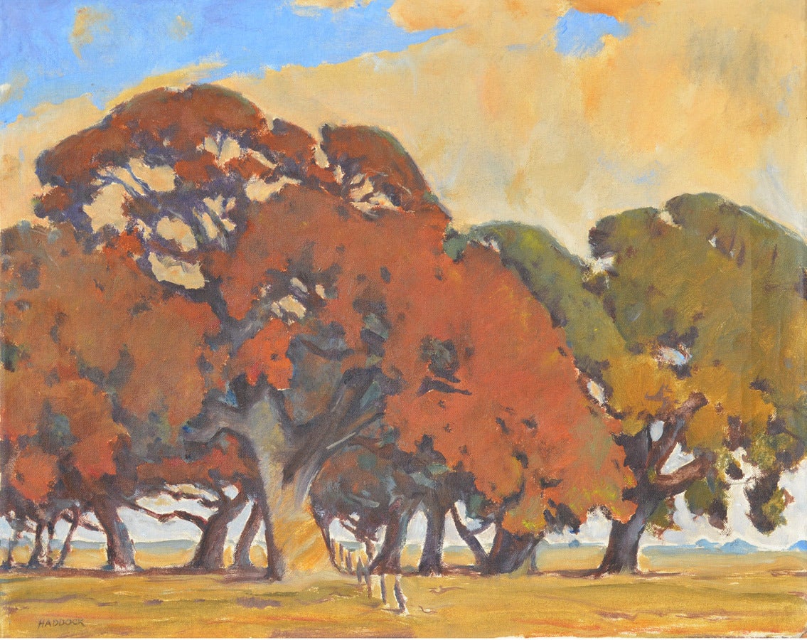 Arthur Earl Haddock Landscape Painting - Oak Trees Near Stockton
