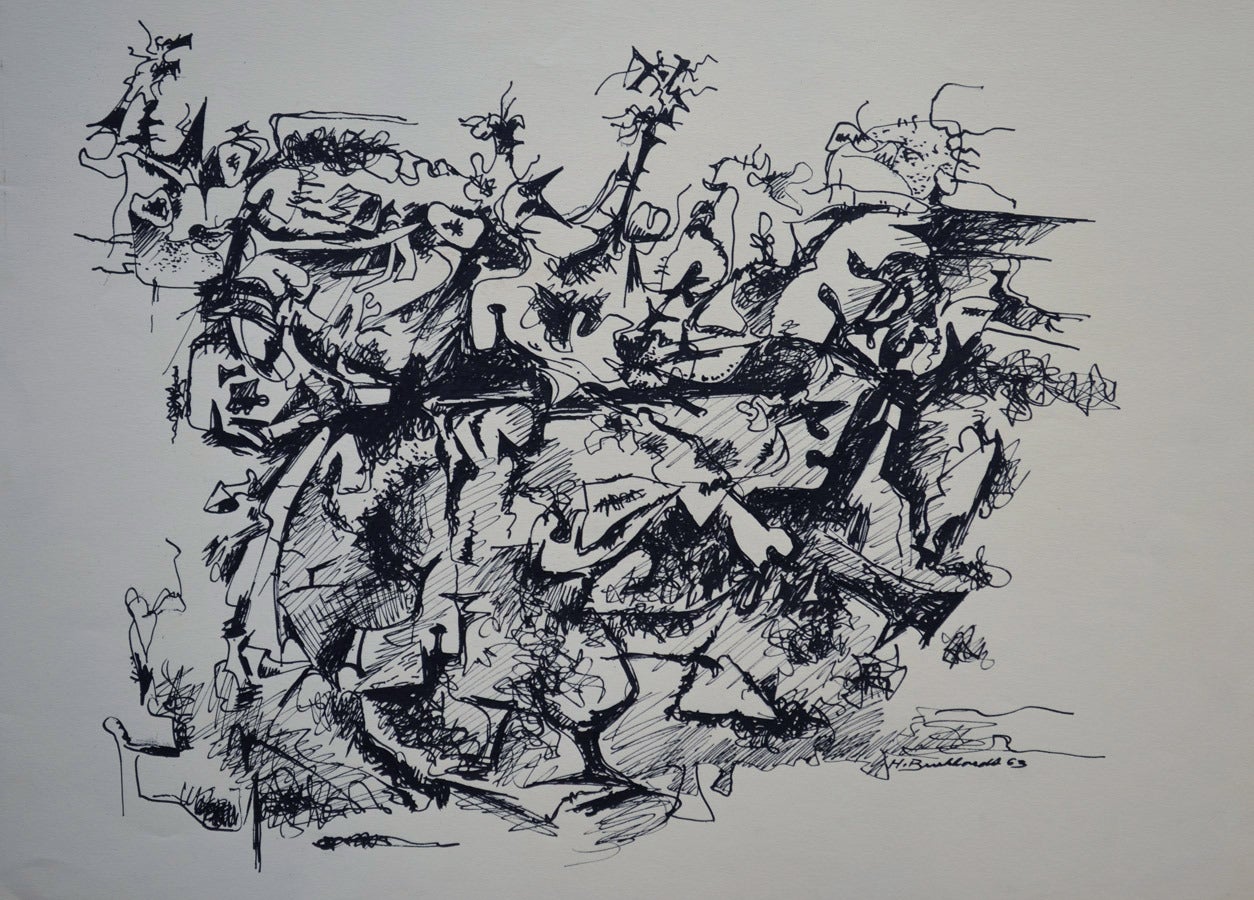 Hans Gustav Burkhardt Abstract Drawing - Abstract Enviroment