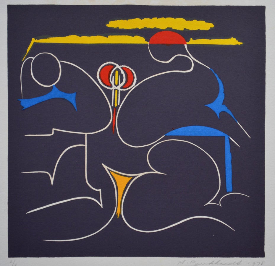 Hans Gustav Burkhardt Abstract Print - The Beach