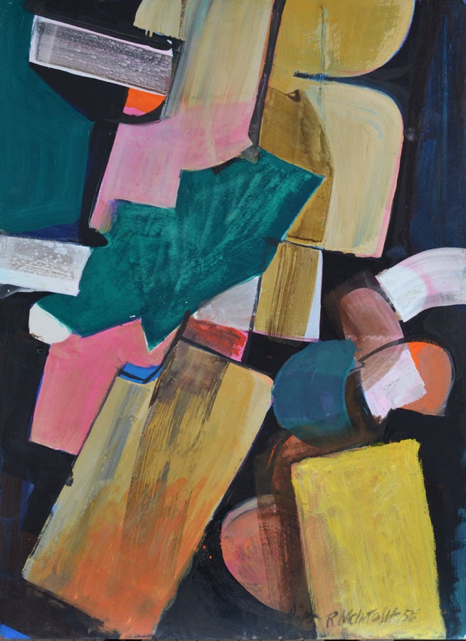 Robert McIntosh Abstract Painting - Building Blocks