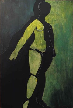 Cubist Nude in Green