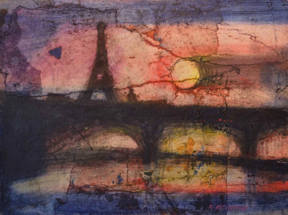 Paris in Red - Painting by Robert McIntosh