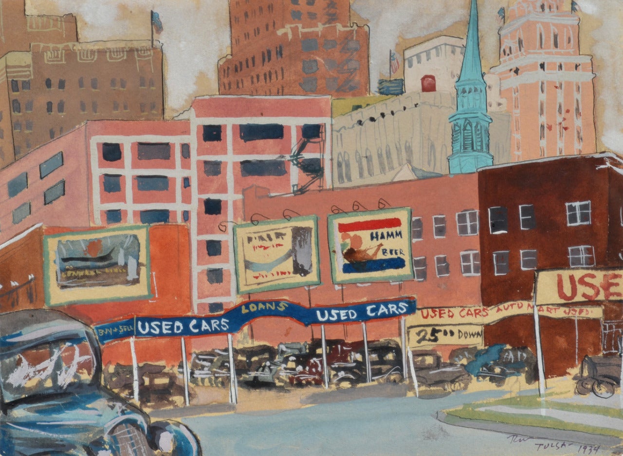 Used Cars - Painting by Ron Blumberg