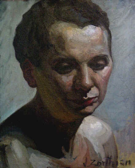 Jirayr Hamparzoom Zorthian Figurative Painting - Portrait of the Model