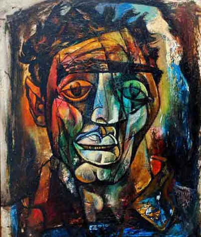 Jirayr Hamparzoom Zorthian Abstract Painting - Self Portrait